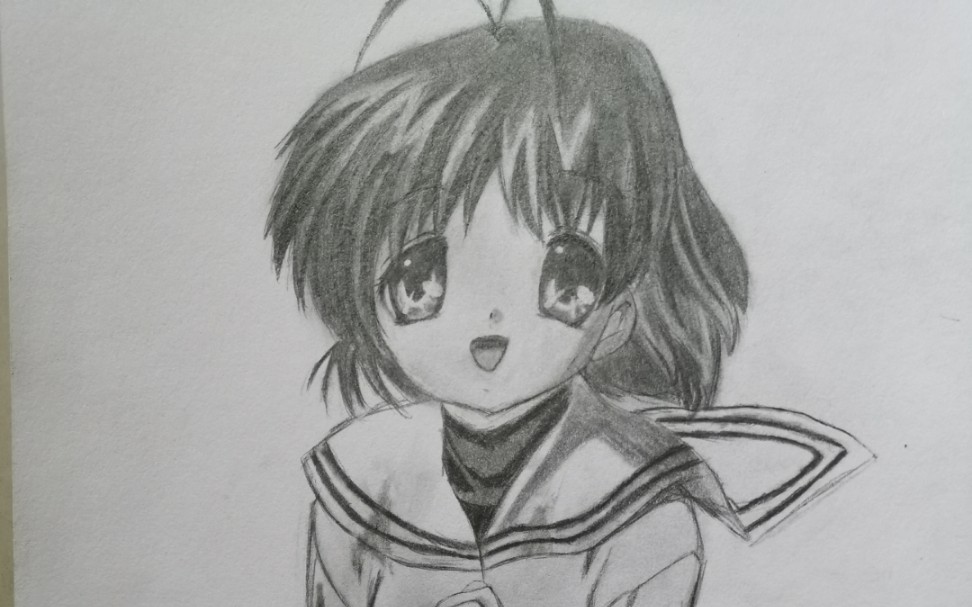 【铅笔手绘】clannad古河渚 光是听bgm就想哭!