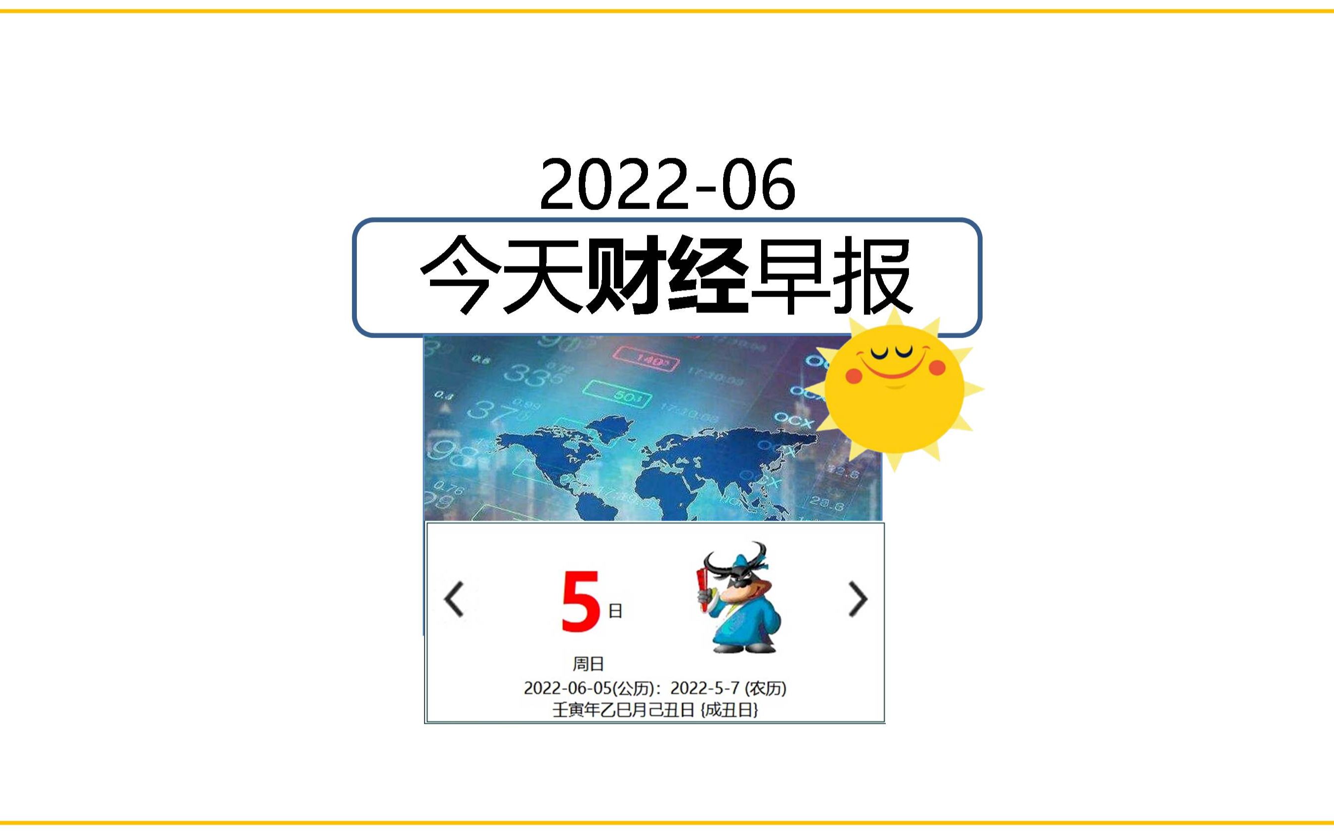 6月5日/2022 今日財經早報 #財經 #經濟 #生活易數