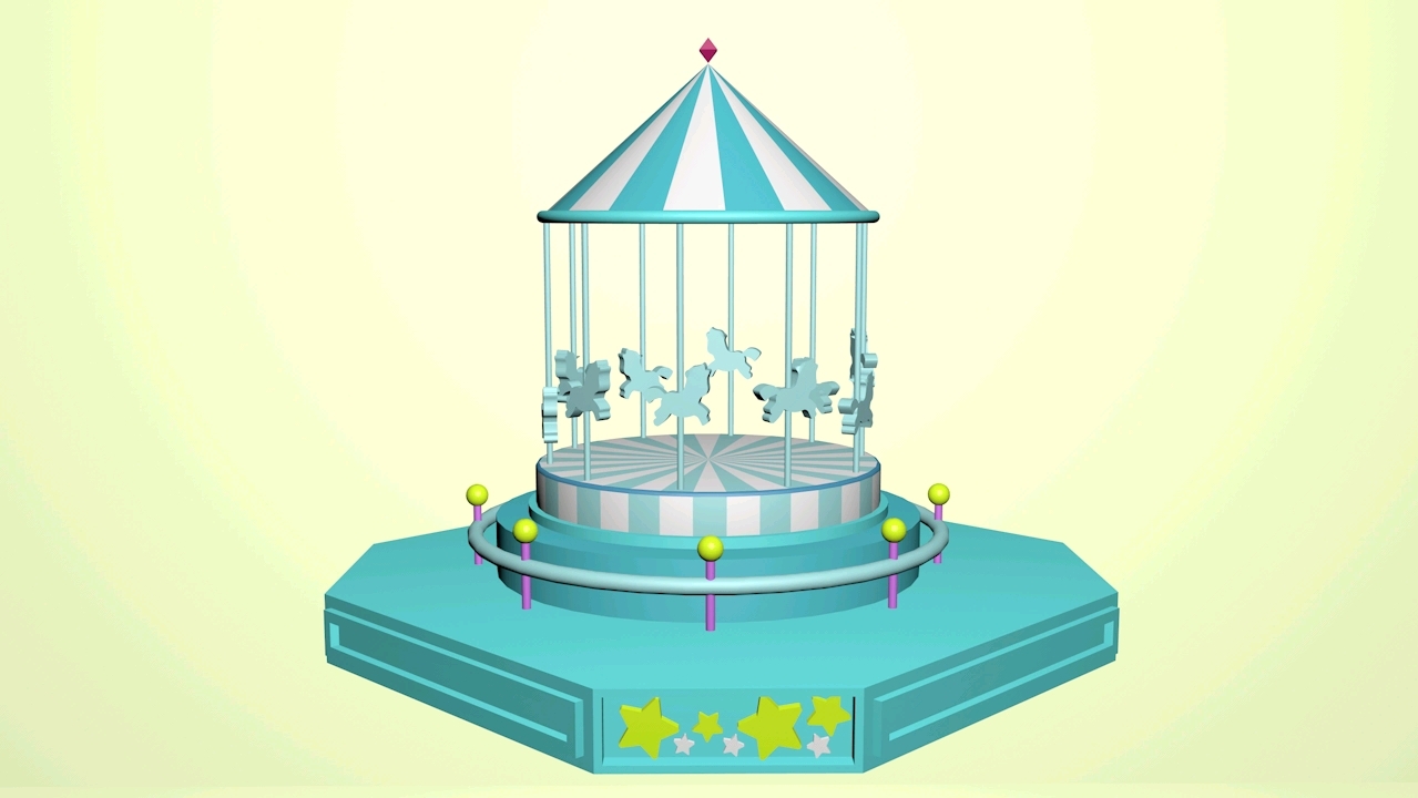 c4d 旋转木马——迟到的儿童节祝福