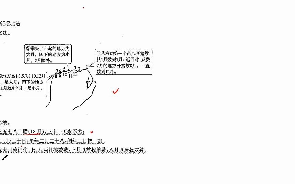 三年级数学》大小月的记忆方法哔哩哔哩bilibili