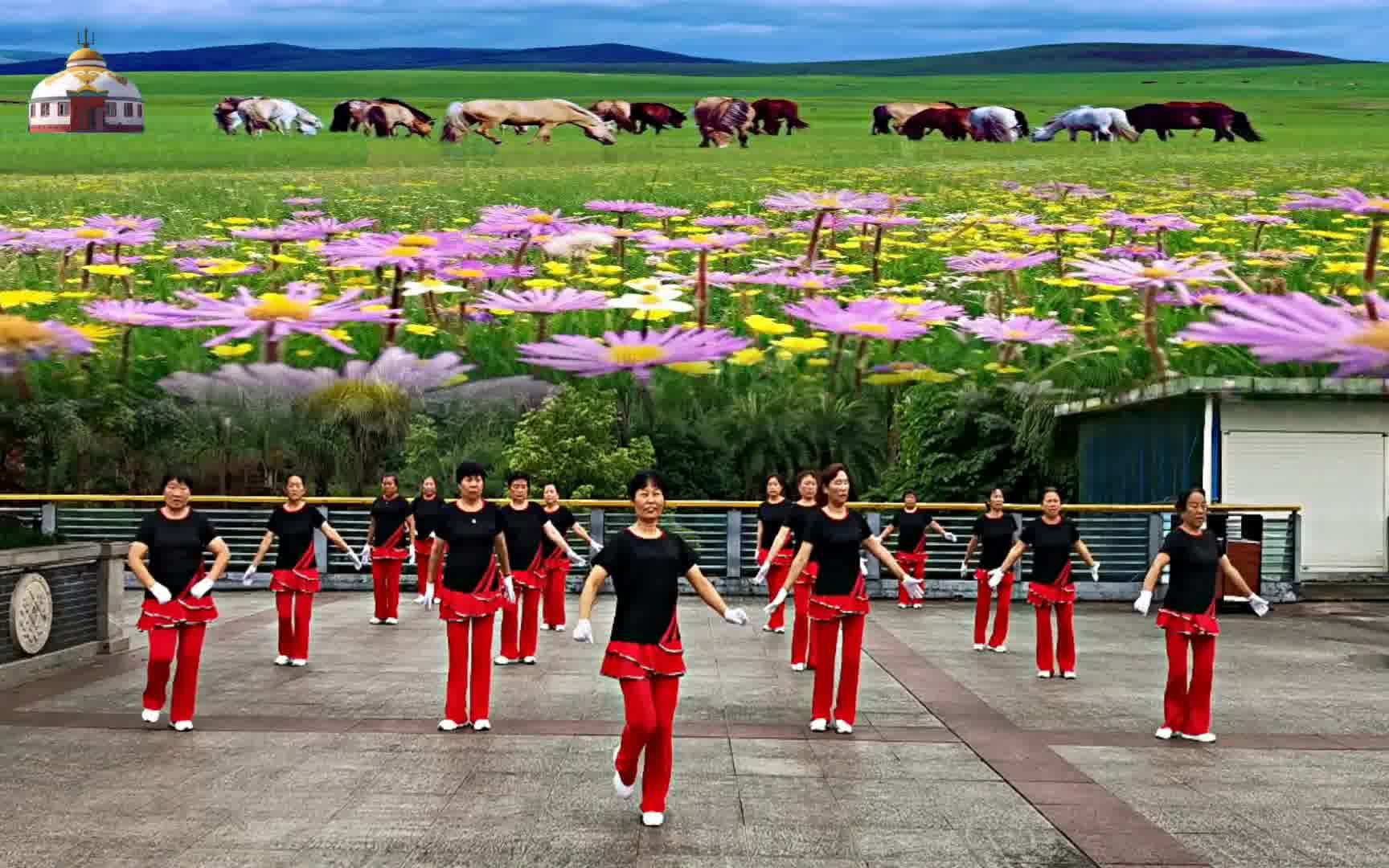 梦之队快乐之舞第17套健身操自由运动骄阳舞韵广场姐妹学跳演示