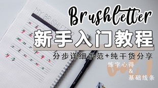 可打印pdf 只用一支圆珠笔写brushletter 超简单英文花体字写星期 没有软头笔也能写英文艺术字 软笔连体字 子弹笔记bujo手帐 手账常用字体 哔哩哔哩