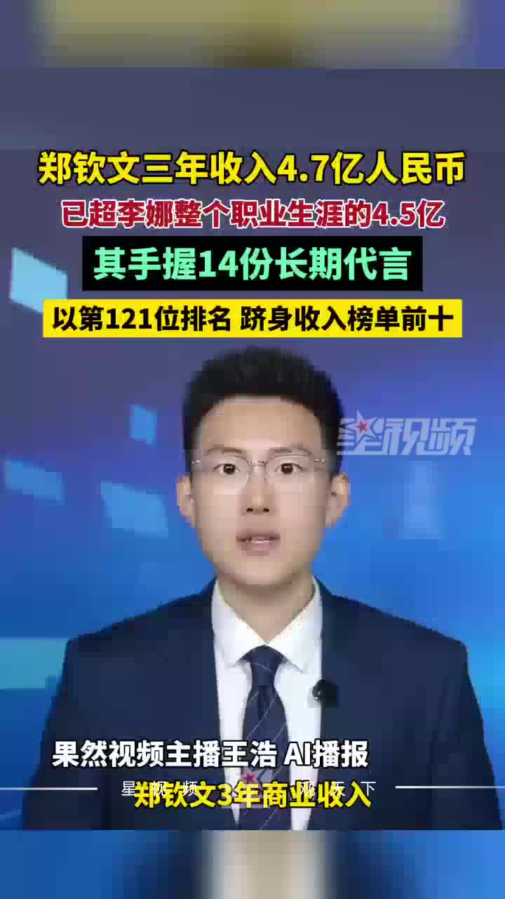 手握14份长期代言，郑钦文三年收入4.7亿元，超李娜整个职业生涯