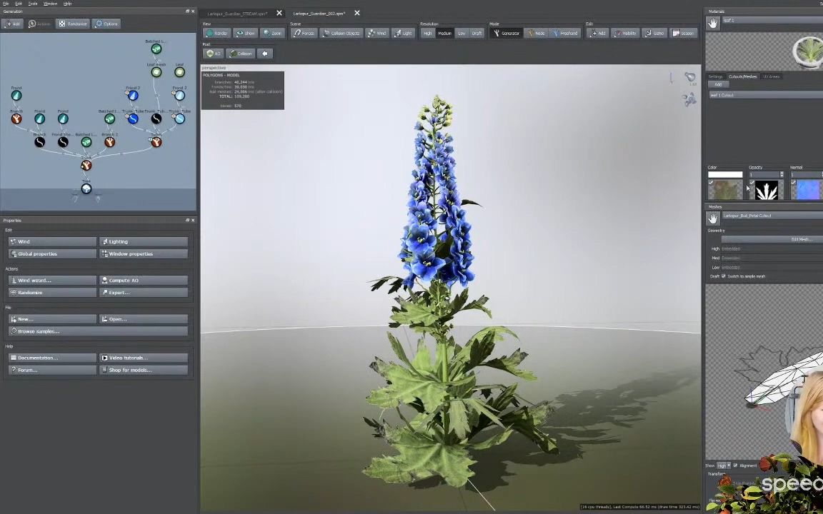 (官方版)SpeedTree9 如何制作燕草植物全流程!哔哩哔哩bilibili