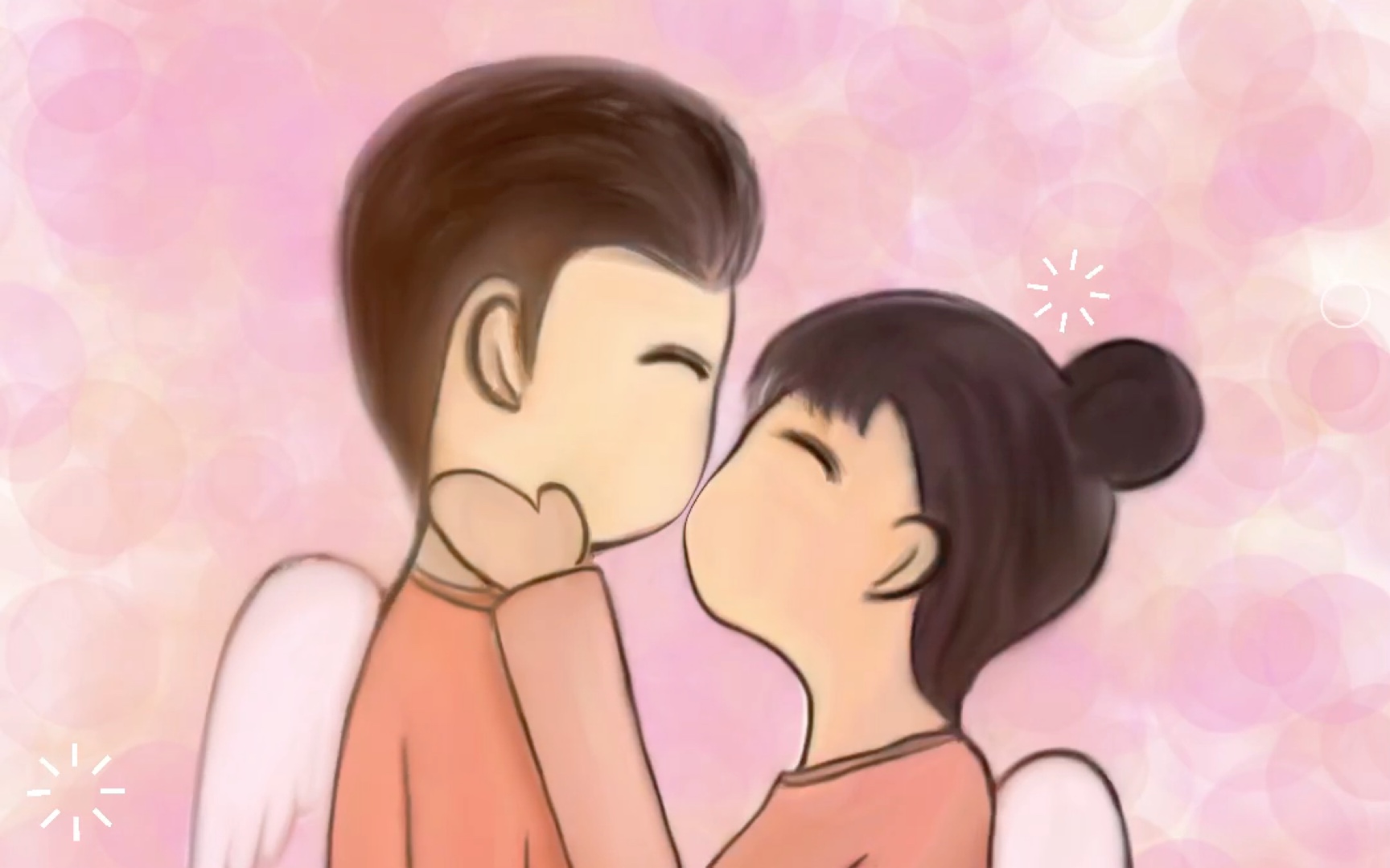 《ipad绘画》procreate 手绘作品,用ipad画一对恋爱小天使,希望你能