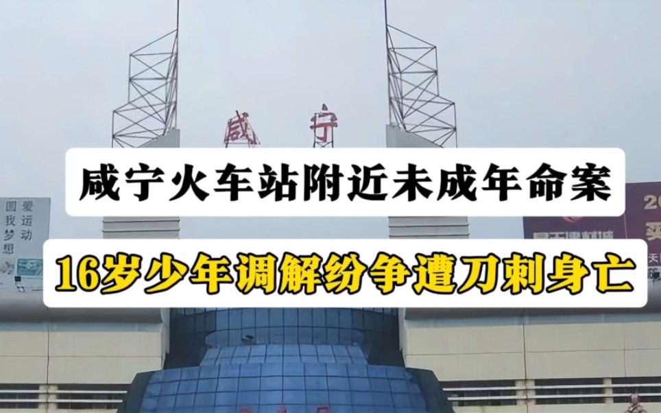 咸宁火车站附近未成年命案:16岁少年调解纷争遭刀刺身亡哔哩哔哩bilibili