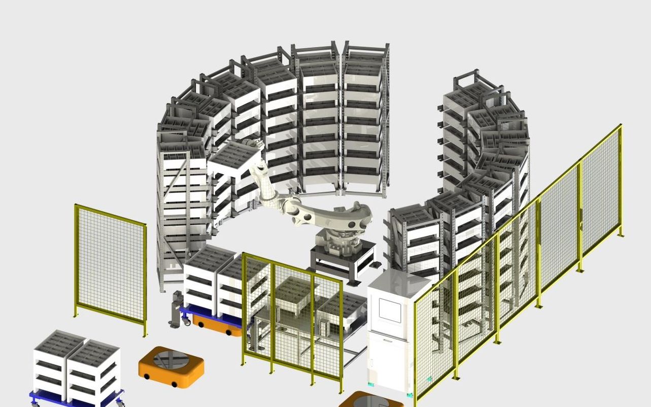 环形库,周转箱机械手拆码垛,智能仓储设备哔哩哔哩bilibili