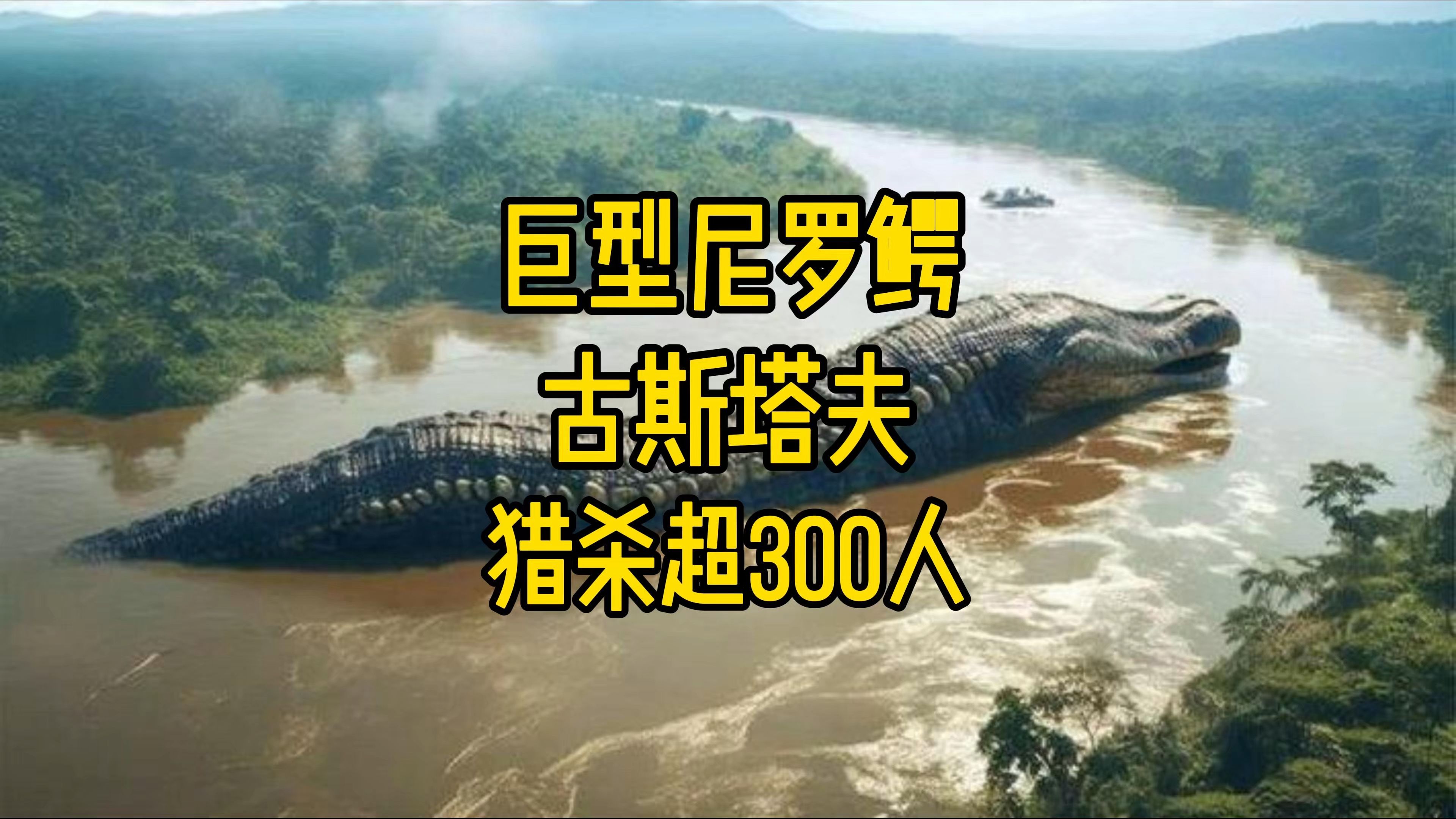 巨型尼罗鳄古斯塔夫猎杀超300人?哔哩哔哩bilibili