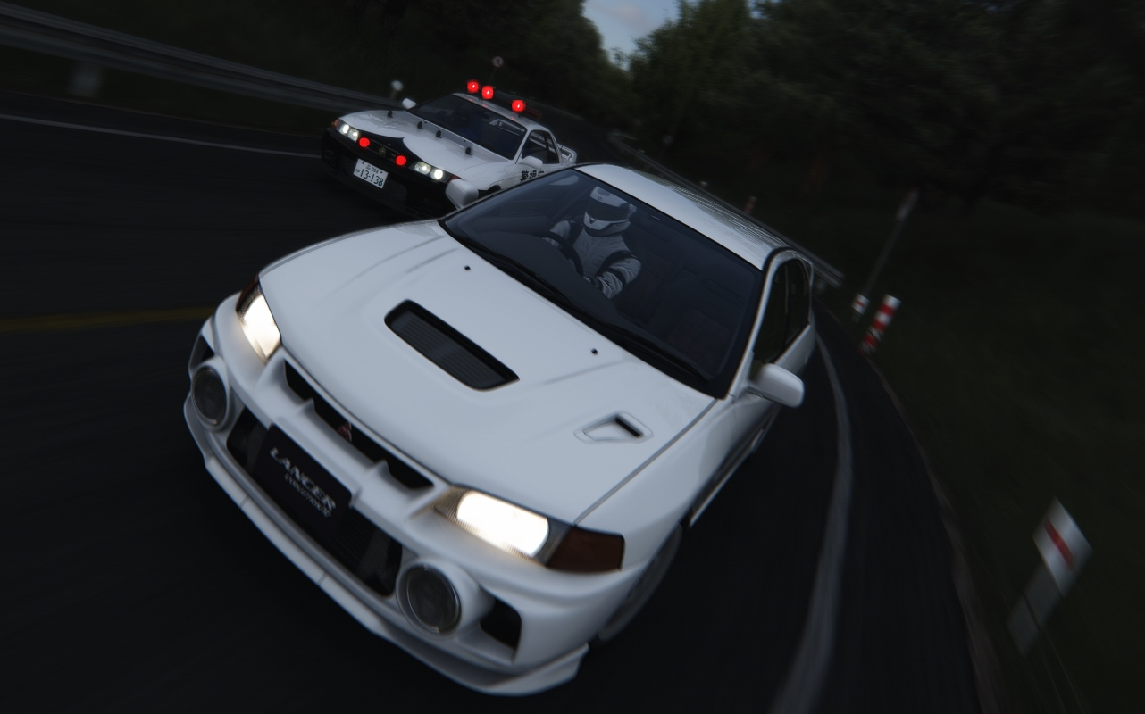 ac警视厅日产gtrr32秋名山拦截evoiv