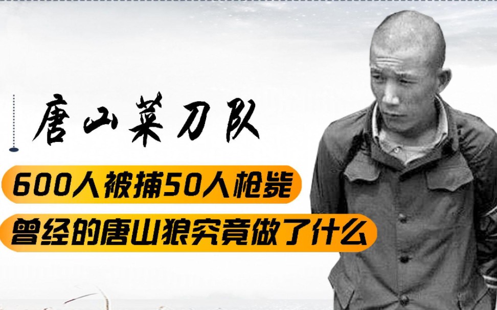 河北最狠帮派团伙,600人被捕50人枪毙,唐山菜刀帮究竟做了什么哔哩哔哩bilibili