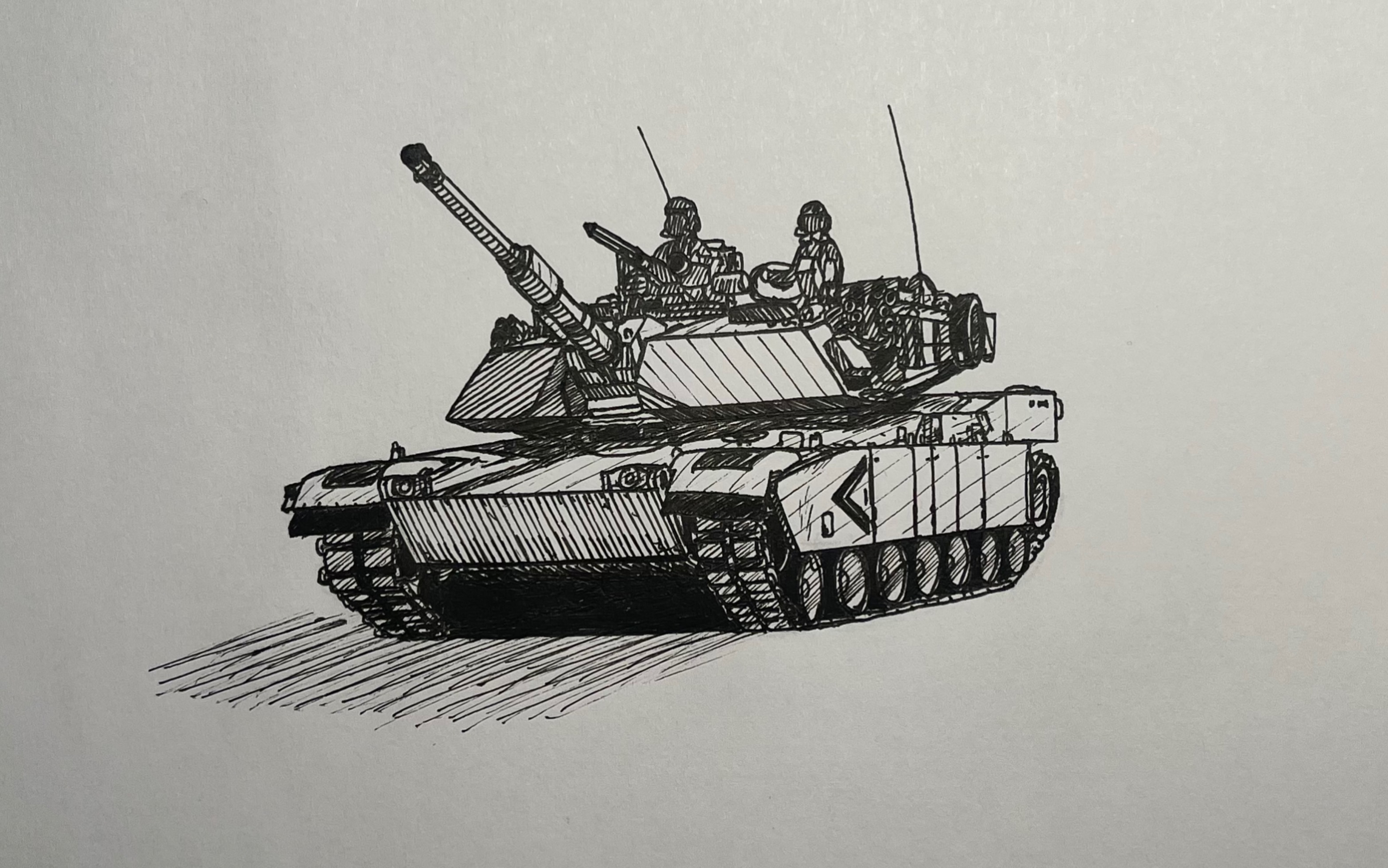 简单画个m1艾布拉姆斯