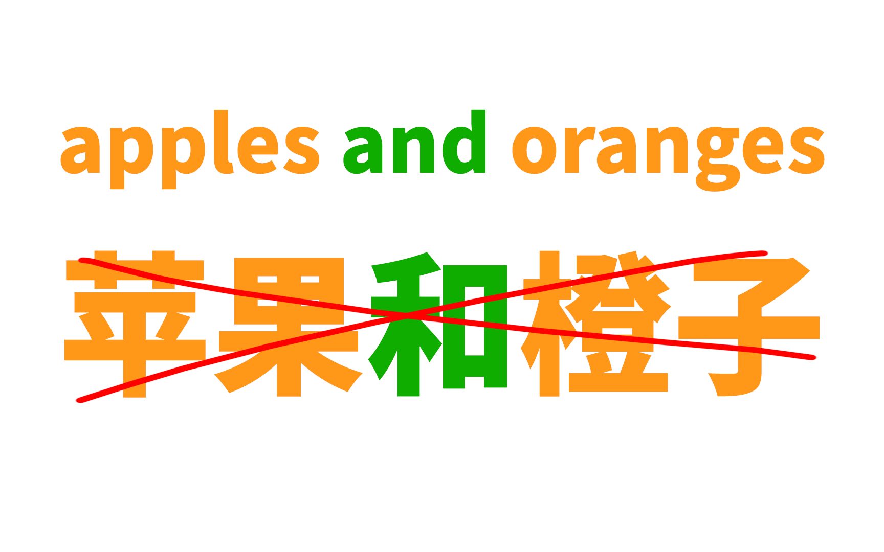 老外常说的apples and oranges是啥意思? 可不是＂苹果和橙子＂!哔哩哔哩bilibili