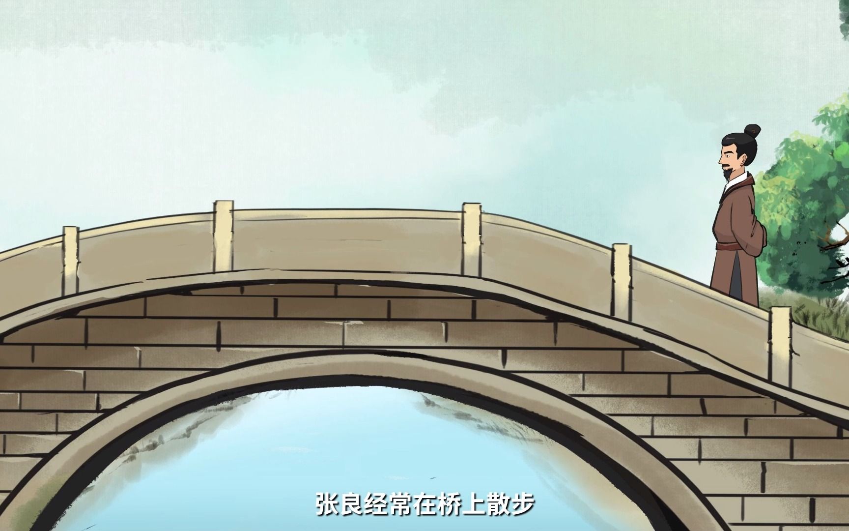 北京动画制作《张良在桥上散步》