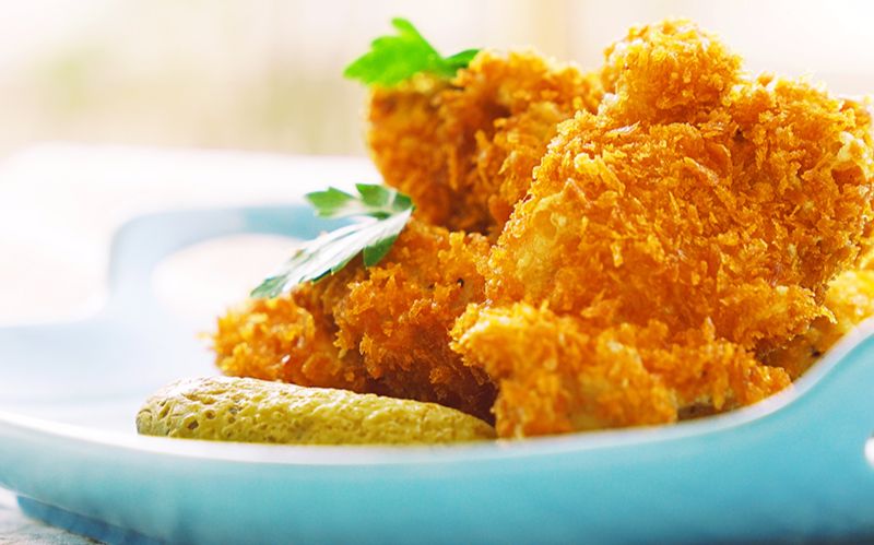 来一份香喷喷的小炸鸡!