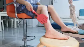 拍打小腿与脚面 正福予康 量子拍痧手 经络拍痧