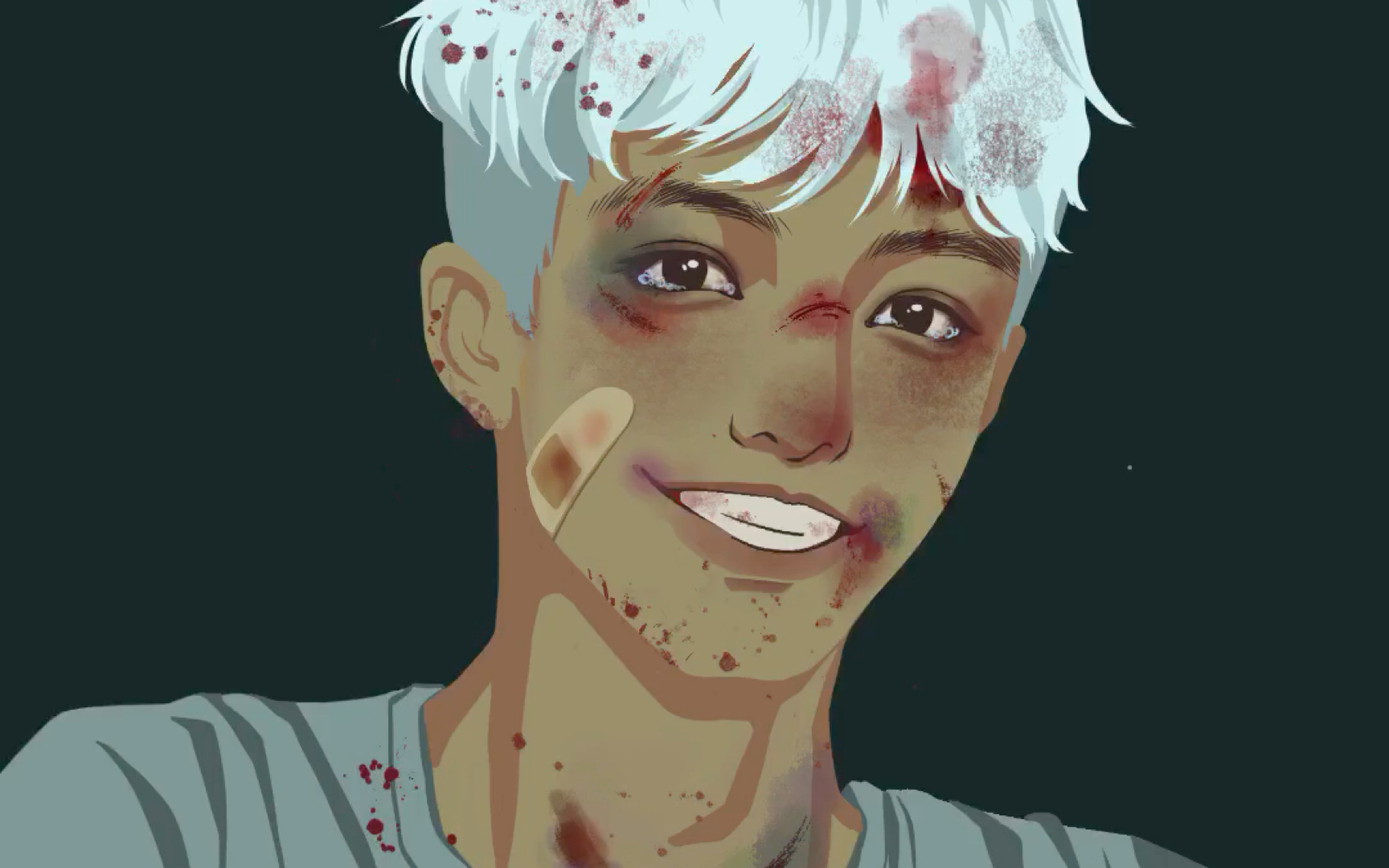 泪目 "就算我遍体鳞伤,也要给你温暖的笑容"