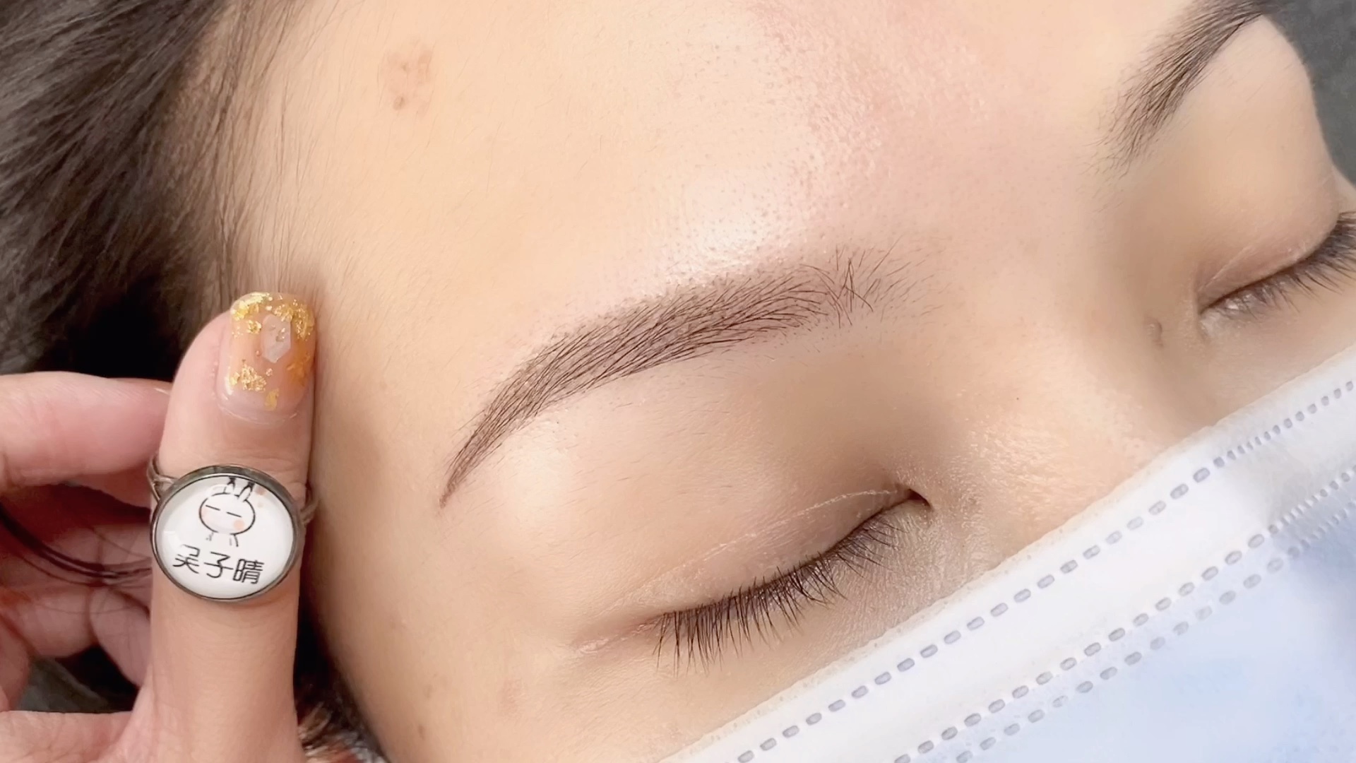 海口纹眉|自然的雾眉