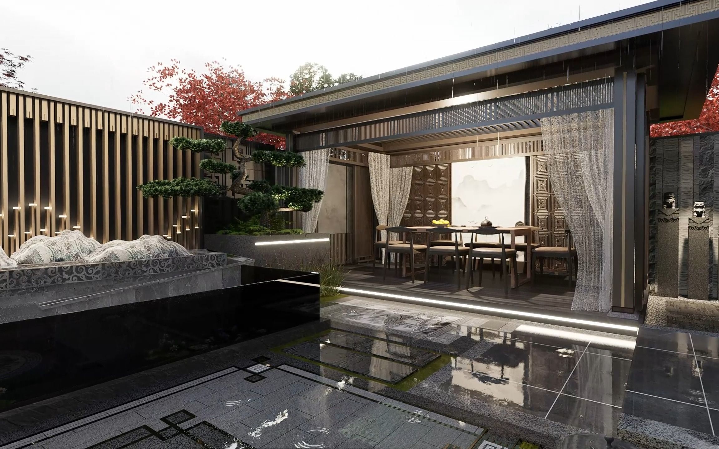 庭院设计丨新中式庭院