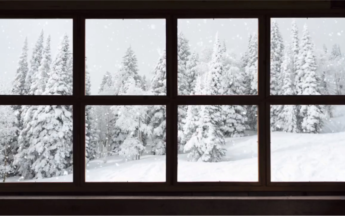 [图]Snowing+Outside+Window+-+relaxing,+gentle,+calming+-+1+hour