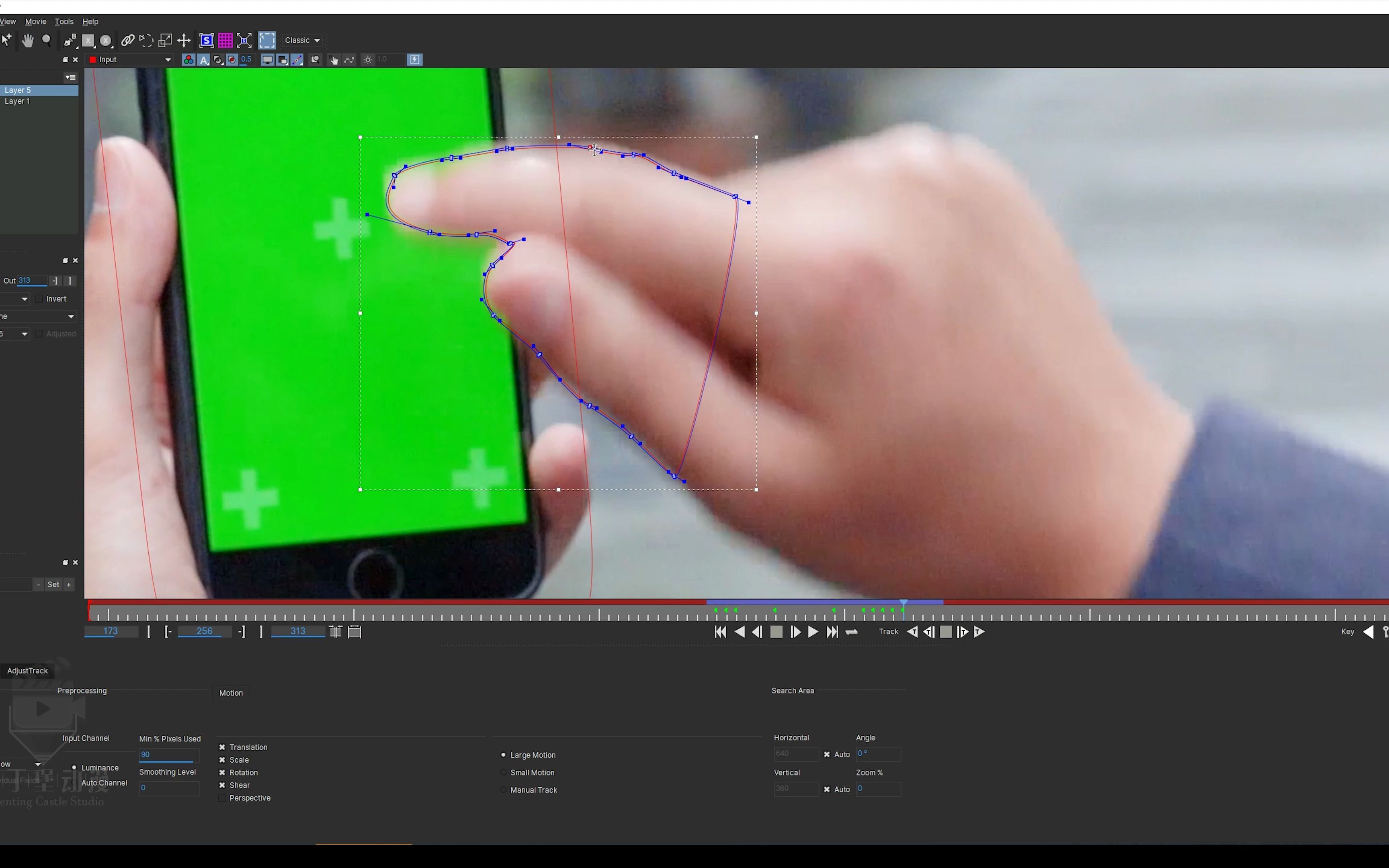 ae科技感手机跟踪合成项目展示
