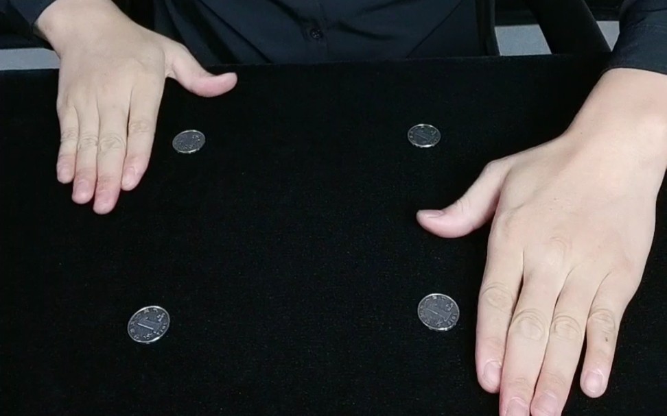 空手变出硬币,四币归一,纯手法魔术