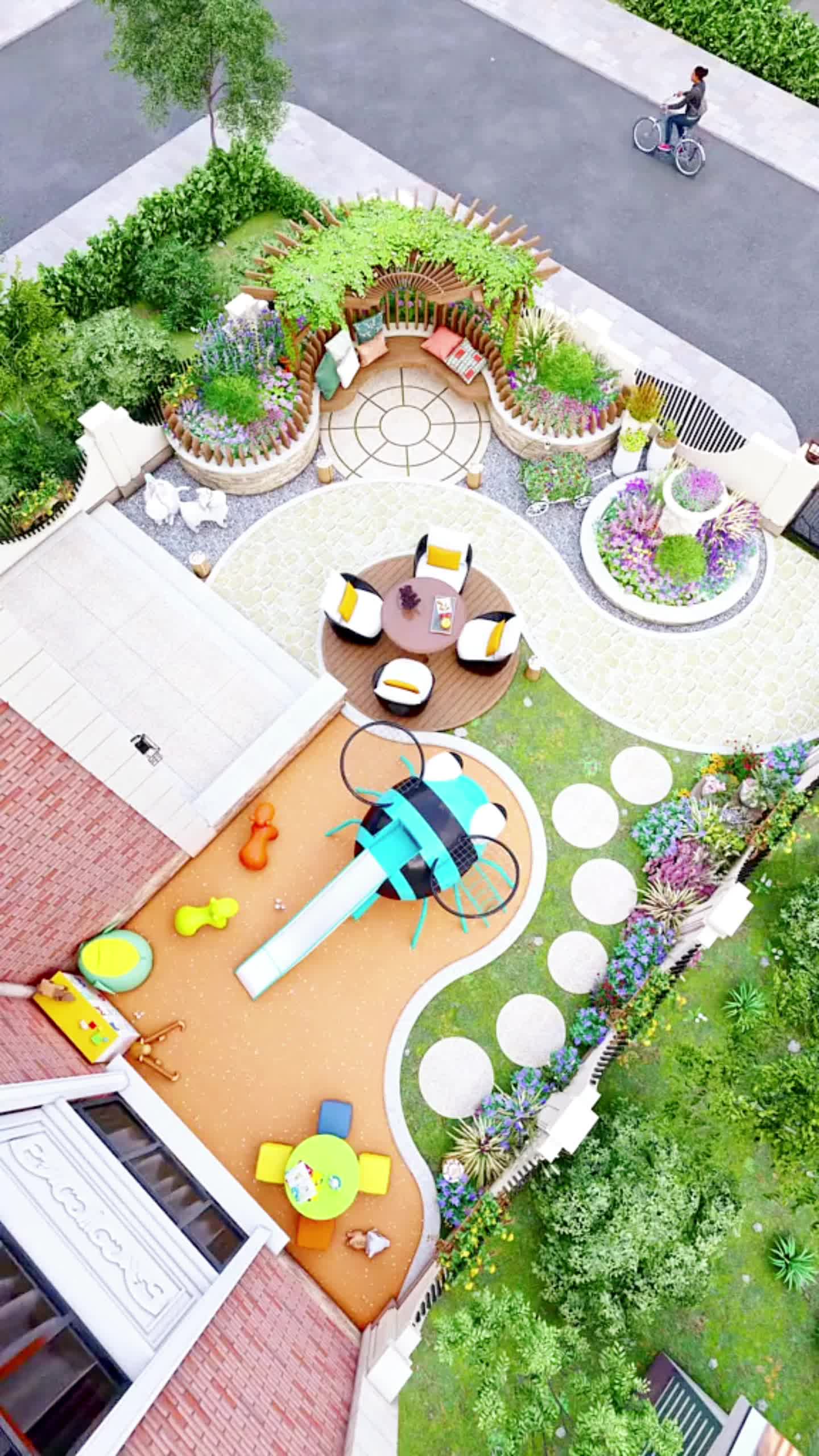 楼顶花园设计,室内景观施工,鱼池清里