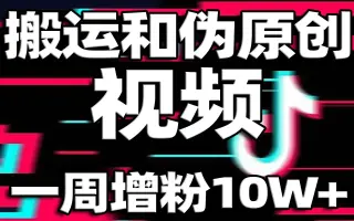 搬运和伪原创视频一周增粉加
