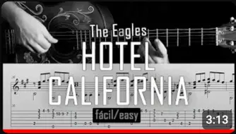 Скачать видео: 【吉他谱】这个版本的加州旅店，简单又好听！Hotel California