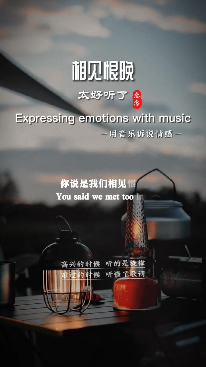 也许是前世的姻 也许是来生的缘 错在今生相见 征途一段无果的恩怨