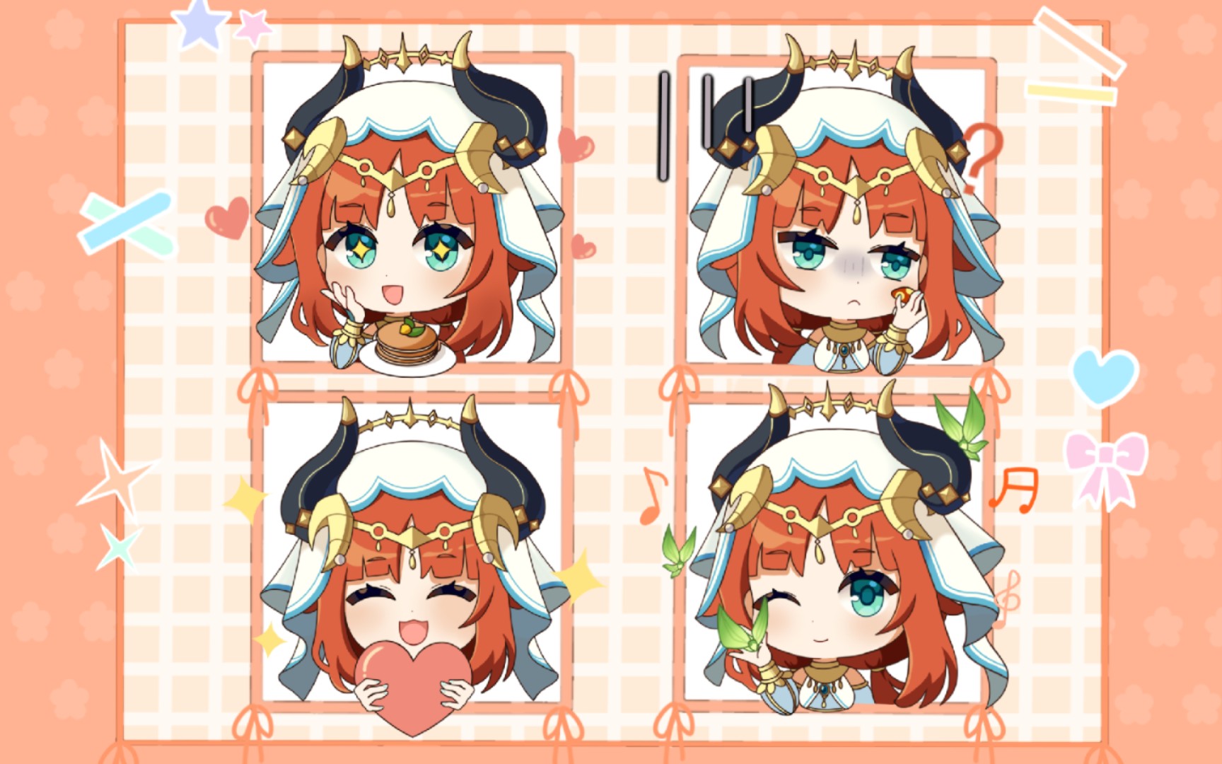 「妮露」表情包 绘画过程