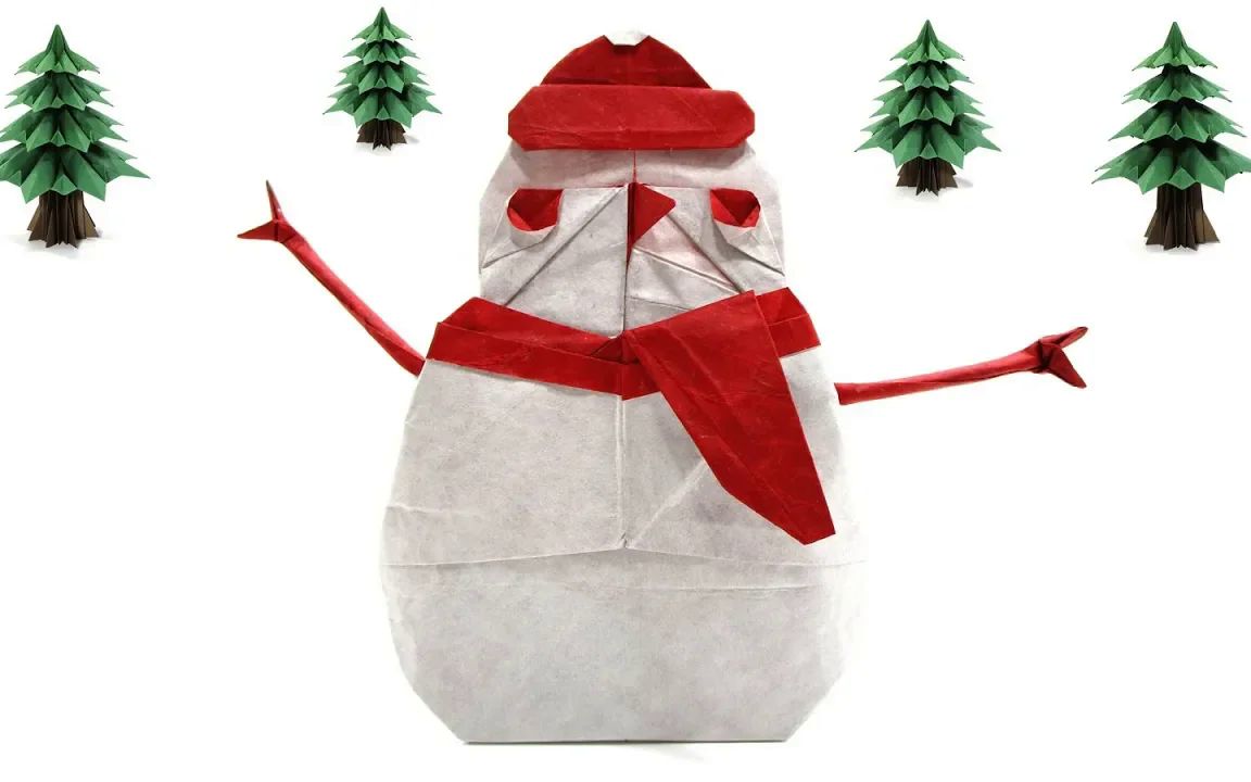 【mariano zavala】雪人折纸教程origami snowman (yoo tae yong)