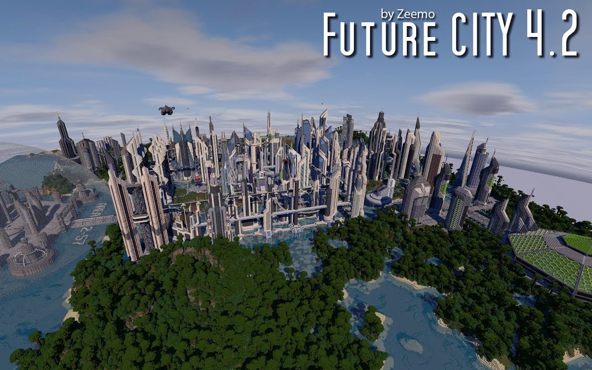 我的世界建筑福利剧情地图未来城市futurecityenemyatourgates附地图