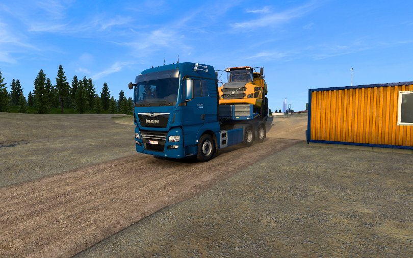 欧卡2man-tgx- euro6瑞典运输沃尔沃a25g铰接式卡车