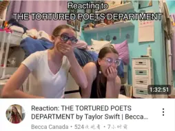 Download Video: 中字【Reaction Taylor Swift】泰勒斯威夫特《The Tortured Poets Department》TTPD苦魂诗人阁反应57