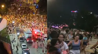 Tải video: 美国费城烟花现场传出枪响：人群受惊吓在街上狂奔 两名警察被枪杀