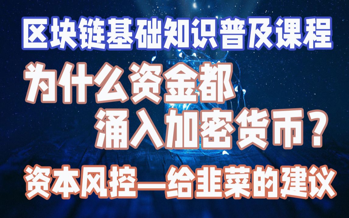 [图]【为什么资金都涌入加密货币】区块链基础知识普及课程——资金风控，给韭菜宝宝的建议