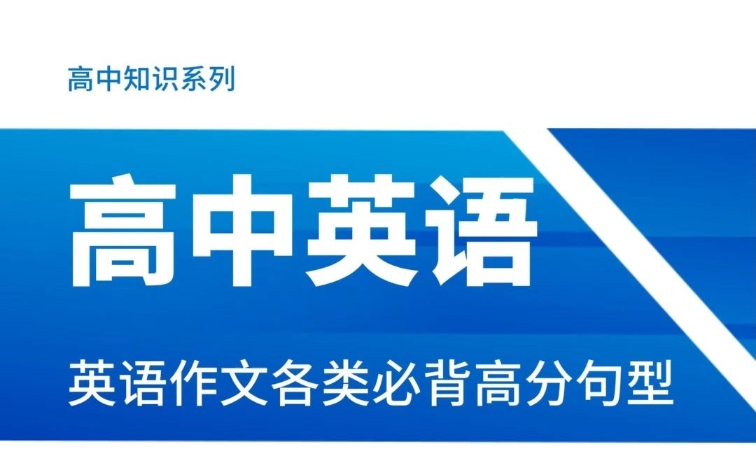 高中英语高考作文各类必背高分句型哔哩哔哩bilibili