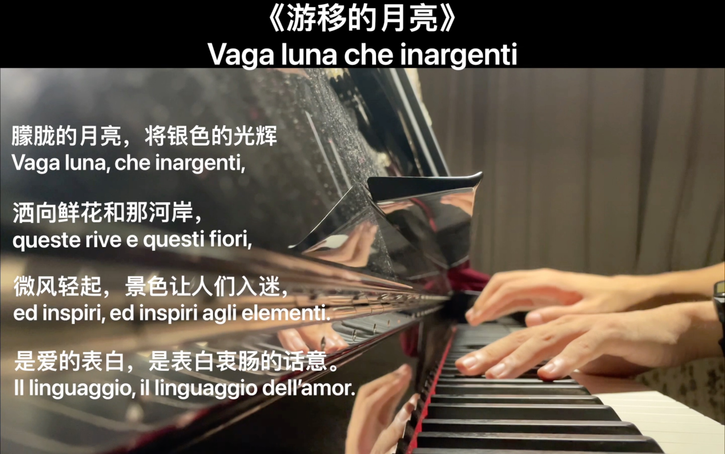 【钢琴伴奏】《游移的月亮》( Vaga luna che inargenti ) —— 意大利艺术歌曲,【意】V.贝利尼 曲.哔哩哔哩bilibili