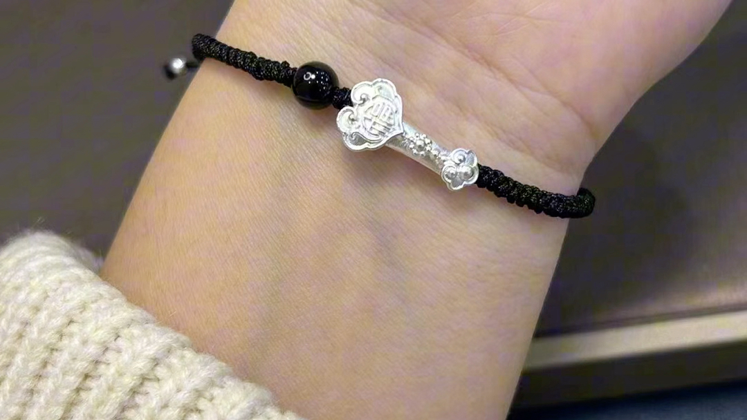 纯银如意情侣手链