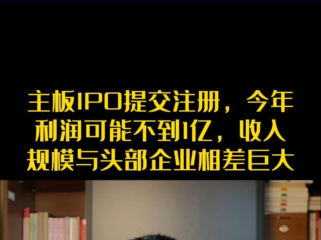 主板IPO提交注册,今年利润可能不到1亿,收入规模与头部企业相差巨大哔哩哔哩bilibili