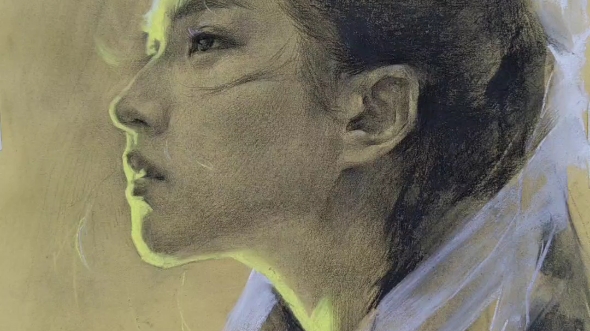 素描头像-步骤分享 刘亦菲 小龙女