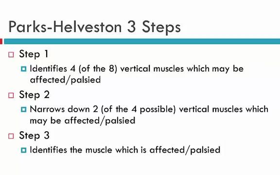 ParksHelveston 3 Step Test & Bielschowsky Head Tilt Test  Park三步法和歪头试验哔哩哔哩bilibili