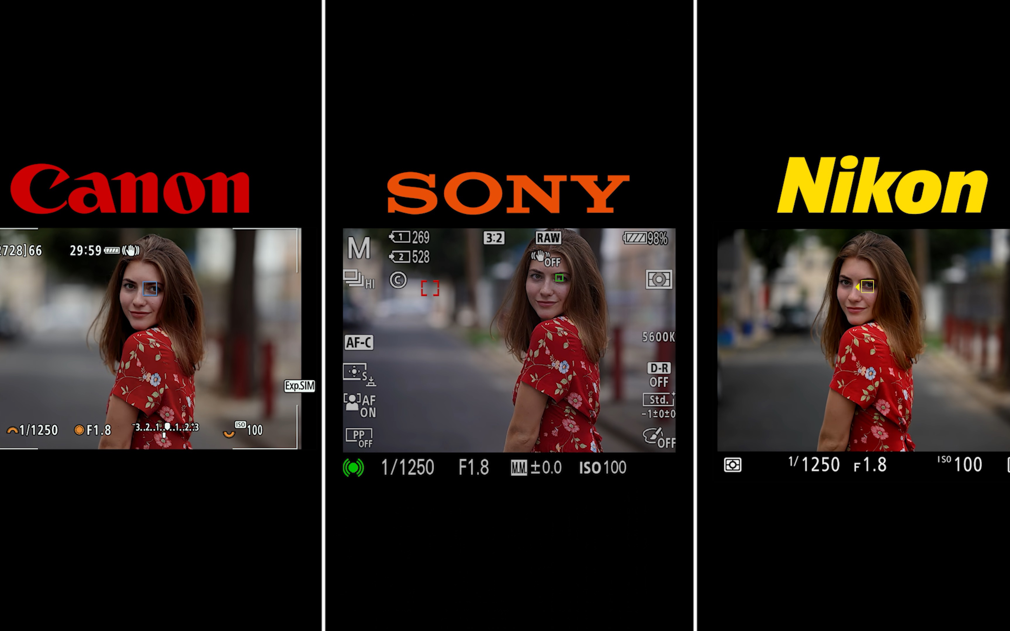 [4k]眼控对焦大比拼:canon eos r5 vs sony a7r4 vs nikon z7