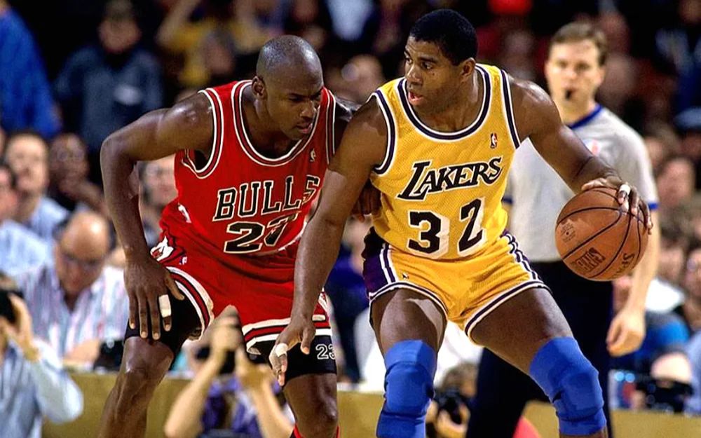 91总决公牛vs湖人,飞人大战魔术师