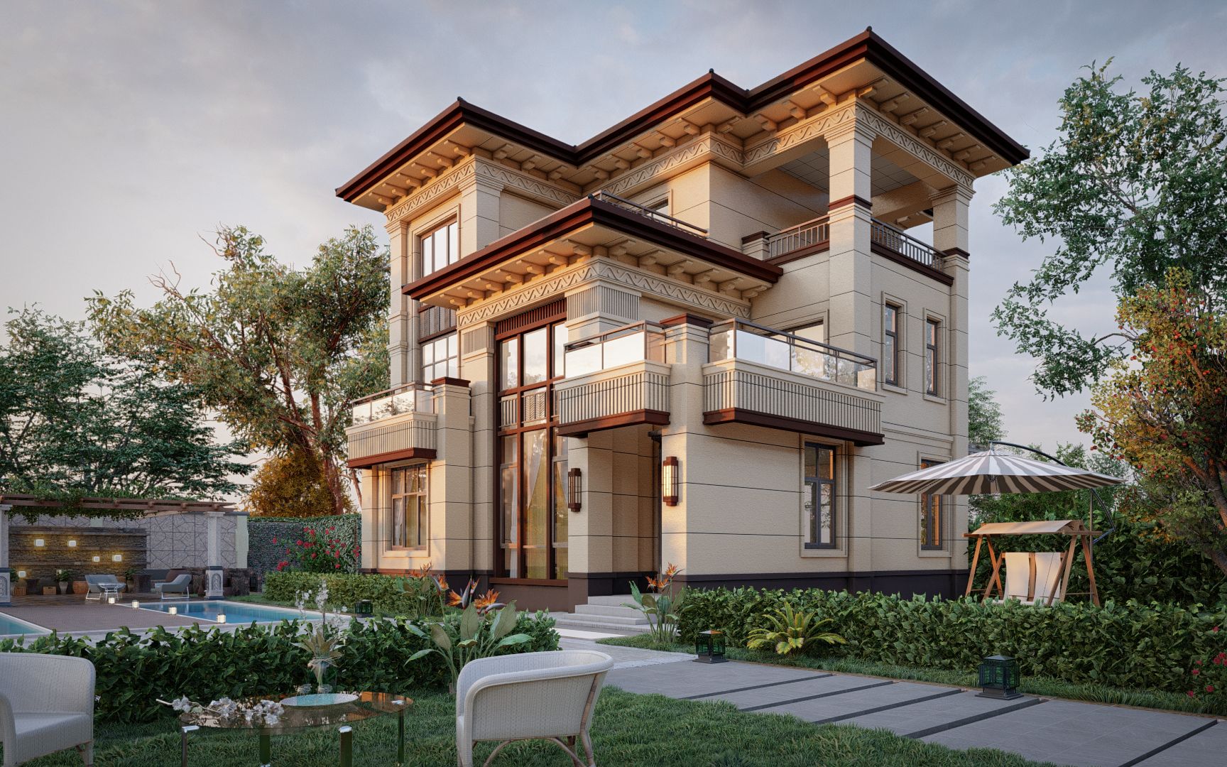 lumion10 新中式渲染 sketch up pr