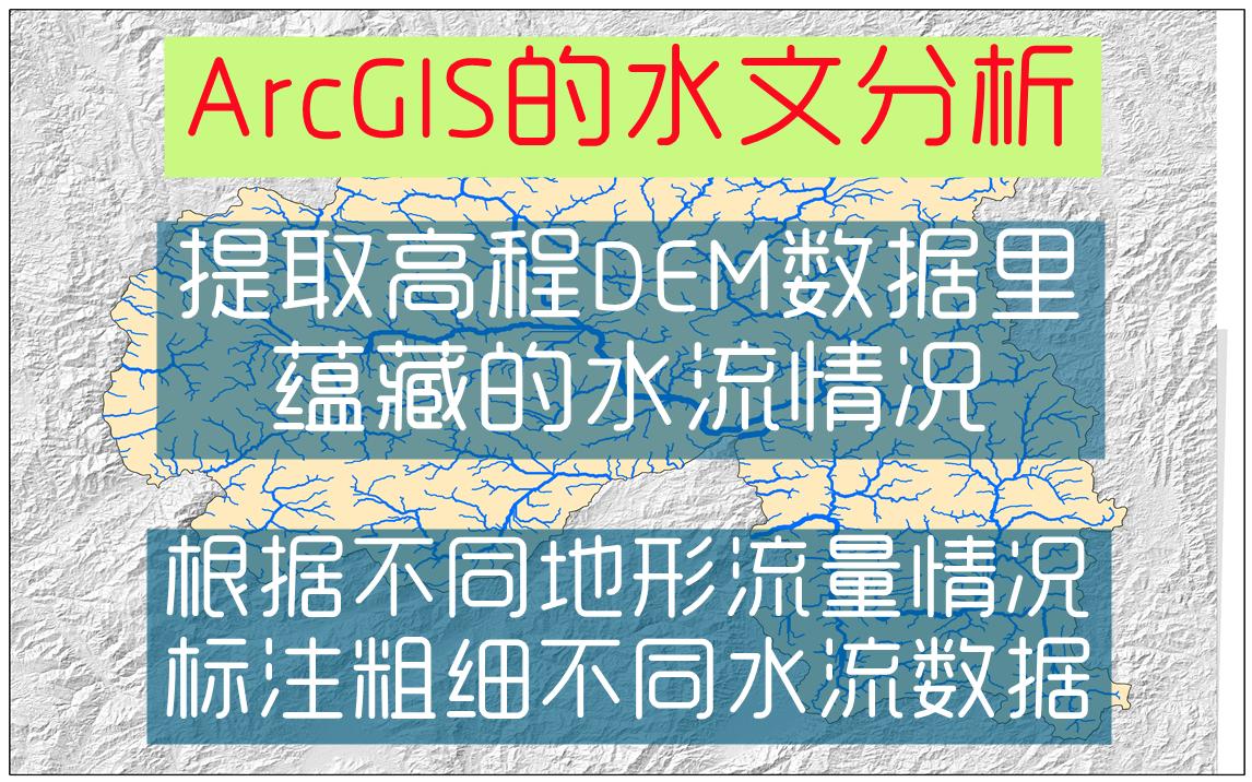 ArcGIS零基础教学——高程DEM数据的水文分析哔哩哔哩bilibili