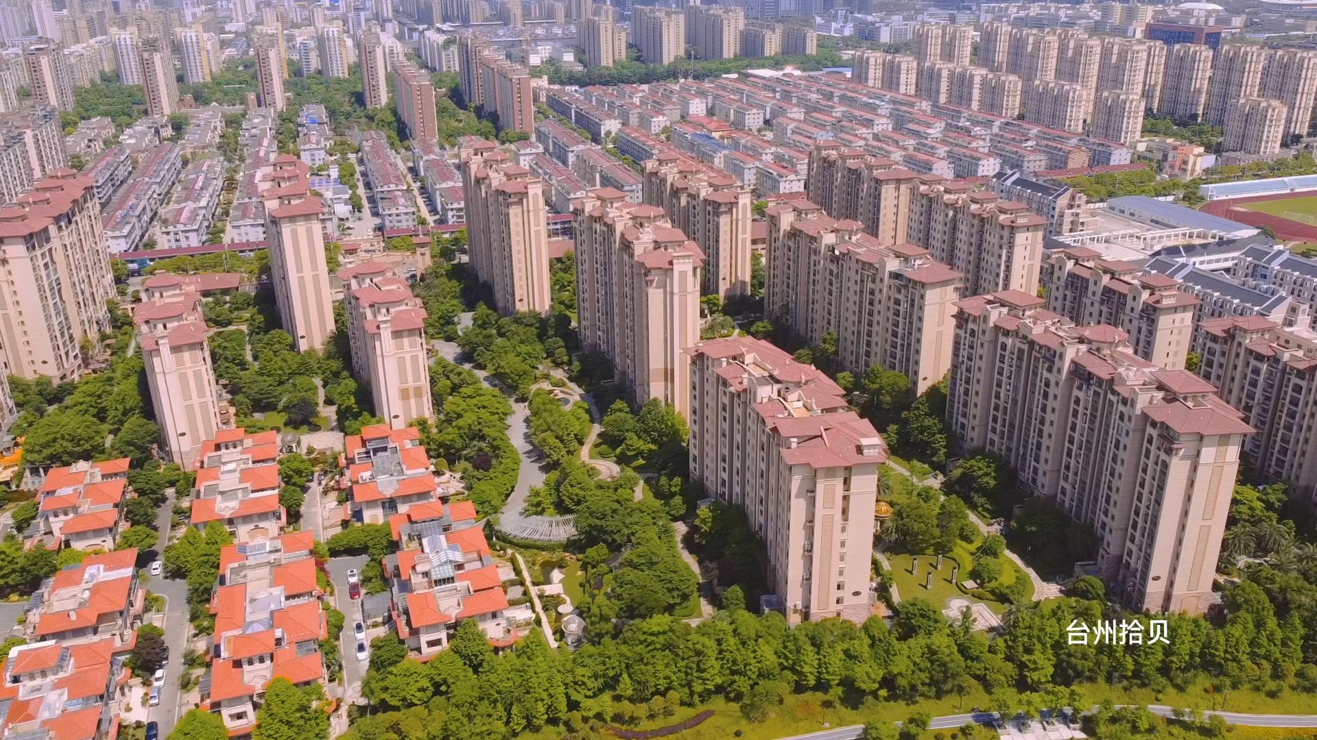 航拍台州新明半岛,十年来历久弥新,岁月只留下了那无敌的绿化_哔哩