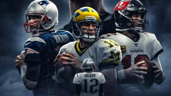 nfl史上最佳四分卫七届超级碗得主tombrady汤姆61布雷迪继续letsgo