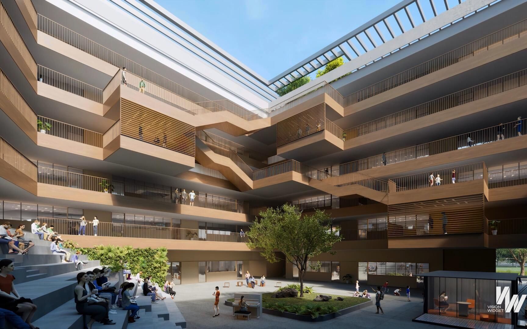 【建筑设计方案漫游动画】前海十单元九年制学校设计竞赛中标方案漫游