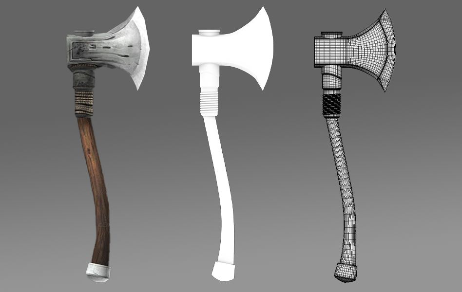 适合新手学习的斧头武器建模教程,零基础布线讲解,maya